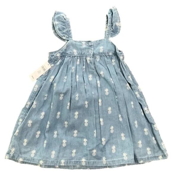 BABY GAP Girl's Blue Denim Sundress Bottoms Set Size 2 NWT - Picture 2 of 6